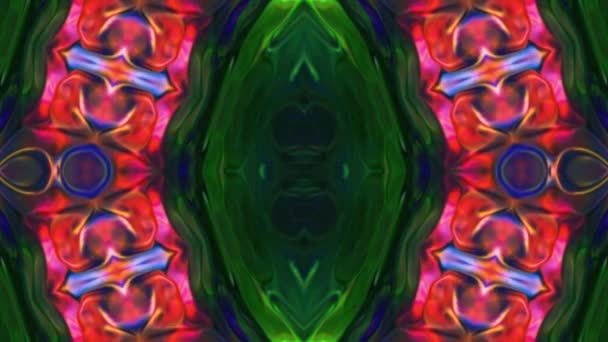 Caleidoscópio Colorido Mandala Art Design Resumo Filmagem Fundo — Vídeo de Stock