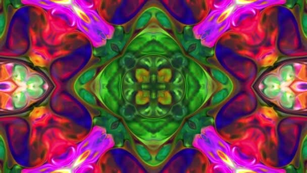 Kaleidoscoop Kleurrijk Mandala Art Design Abstract Achtergrond Beelden — Stockvideo