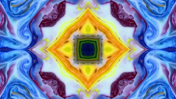 Kaleidoscope Colorat Mandala Art Design Rezumat Imagini Fundal — Videoclip de stoc