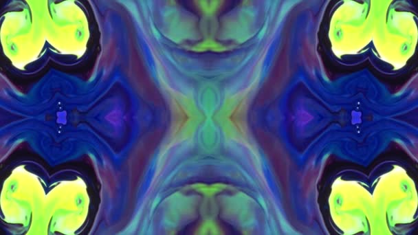 Kaleidoscope Colorat Mandala Art Design Rezumat Imagini Fundal — Videoclip de stoc