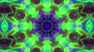 Kaleydoskop Renkli Mandala Sanat Tasarımı Soyut Arkaplan Görüntüsü.