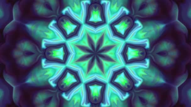 Kalejdoskop Kolorowy Mandala Art Design Streszczenie Film Tle — Wideo stockowe