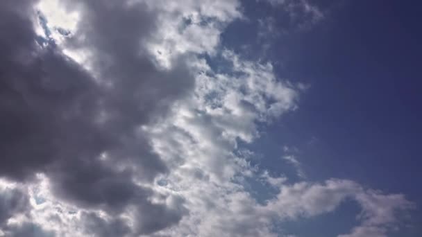 Blue Sky Achtergrond Met Wolken Beelden — Stockvideo