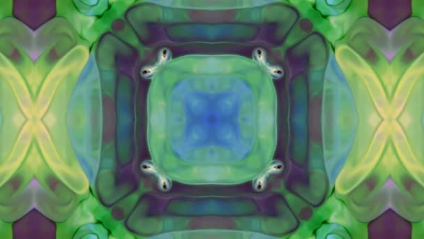 Pola Kaleidoskop Kaleidoskop Berwarna Abstrak — Stok Video