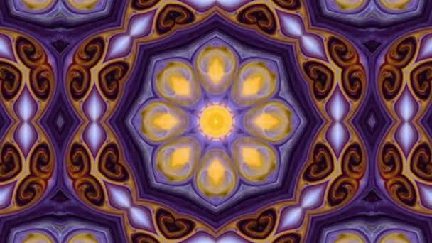 Abstract Kaleidoscopic Cacophony Psychedelic Created Ink Drops Colors Background Texture — Stock Video