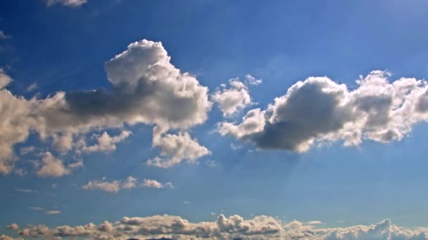 Голубое Небо Фоне Облаков — стоковое видео