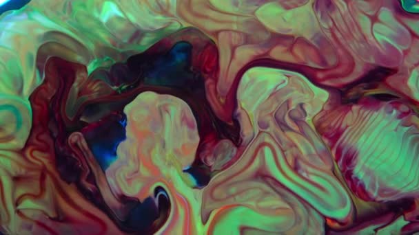 Abstract Colorful Ink Movements Spreads Water Texture Footage — Stock Video