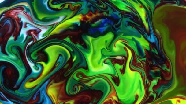 Abstrakcyjne Kolorowe Ruchy Atramentu Rozprzestrzenia Się Wideo Tekstury Wody — Wideo stockowe