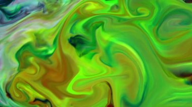 Soyut Renkli Mürekkep Hareketleri Su Dokusuna Yayılıyor.