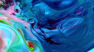 Sanat Mürekkebi Boyasının Soyut Güzelliği Renkli Fantezi Patlattı.