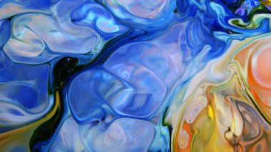 Sanat Mürekkebi Boyasının Soyut Güzelliği Renkli Fantezi Patlattı.