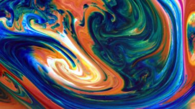 Sanat Mürekkebi Boyasının Soyut Güzelliği Renkli Fantezi Patlattı.