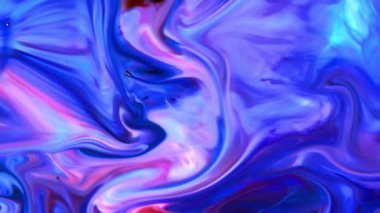 Soyut Renkli Mürekkep Damlaları Su Dokusunda Yayılıyor.