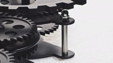 Black Gears Grunge Tekerlekli Arka plan Görüntüsü.