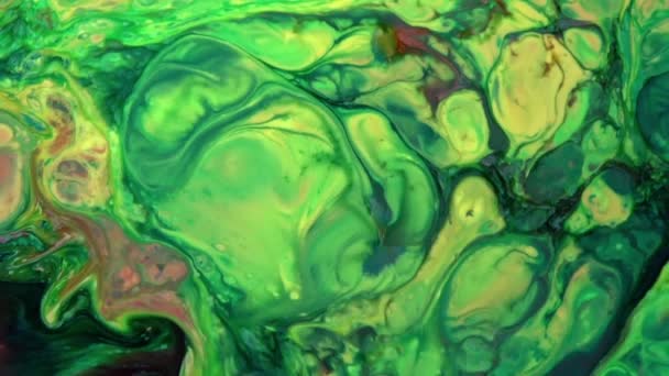 Abstrato Coloração Vívida Gotas Tinta Espalhando Textura Água — Vídeo de Stock