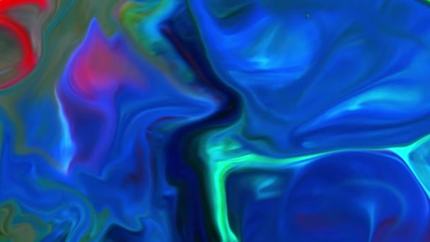 Αφηρημένη Vivid Color Σταγόνες Μελάνι Εξάπλωση Στο Νερό Υφή — Αρχείο Βίντεο