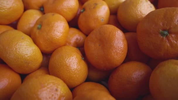 Stapelmandarijn Oranje Tangerine Fruit Beelden — Stockvideo