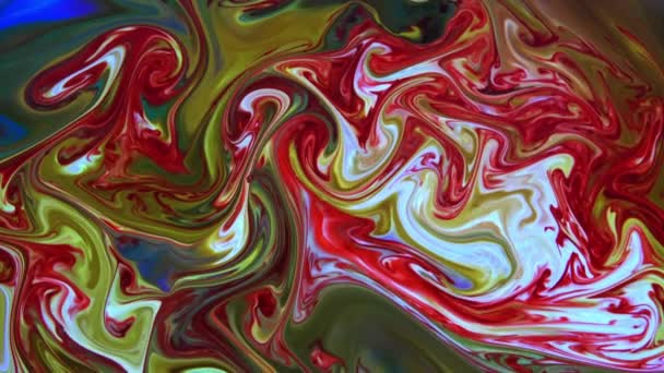 Slow Motion Macro Abstrato Padrão Conceito Artístico Cor Superfície Móvel — Vídeo de Stock