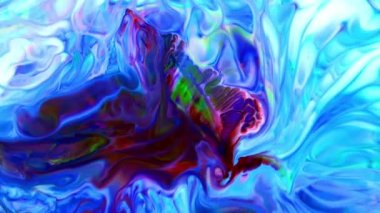 Çok Güzel Mürekkep Soyut Sanatsal Desen Renkli Boya Sıvı Kavramı Doku Video.