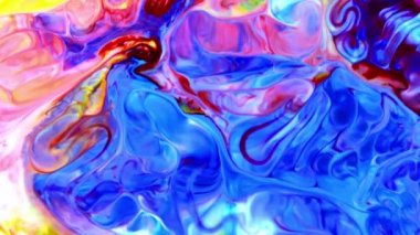 Çok Güzel Mürekkep Soyut Sanatsal Desen Renkli Boya Sıvı Kavramı Doku Video.