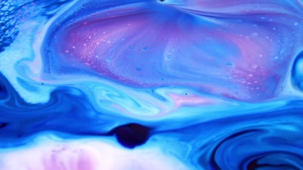 Très Belle Encre Abstraite Motif Arty Couleur Peinture Liquide Concept — Video