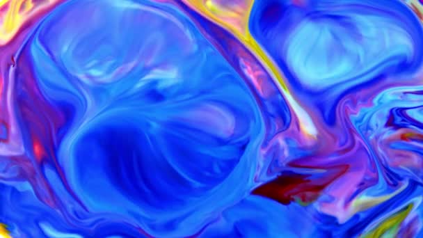 Abstracte Galactische Kleur Verf Vloeibaar Concept Achtergrond Textuur Video — Stockvideo