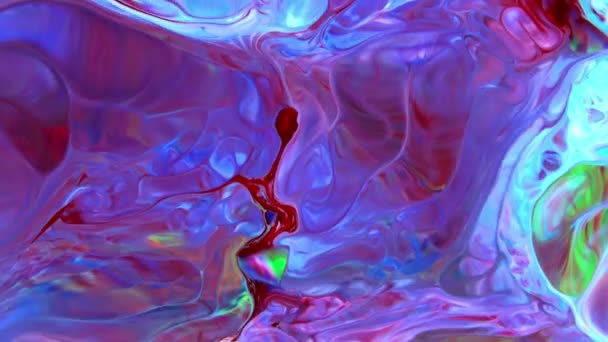 Абстрактный Галактический Цвет Paint Liquid — стоковое видео