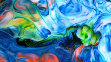 Yavaş Hareketli Makro Desen Sanatsal Kavramsal Renk Yüzey Taşıyıcı Yüzey Sıvı Boya Sıçratma Sanatı DokusuName