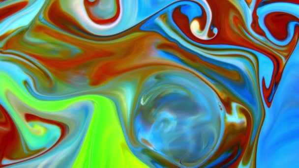 水纹理图像上彩色水墨运动传播的文摘 — 图库视频影像