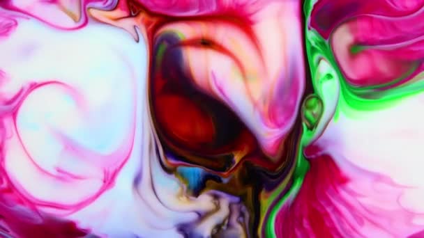 Fond Abstrait Avec Peinture Psychédélique Dans Des Couleurs Liquides Vives — Video