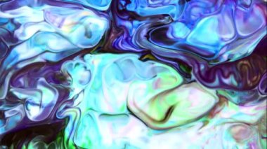 Sıvı Renkli Boya ağır çekimde patent alır. Sıvı renkli boya desenleri üst görünüm. Çok renkli sıvı boya yüzeyi.