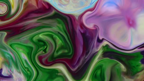 Pintura Psicodélica Abstracta Tinta Muy Agradable Movimiento Líquido Fondo Textura — Vídeo de stock