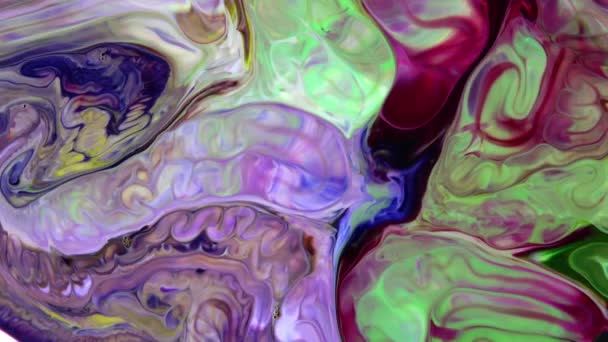 Very Nice Ink Abstract Psychedelic Paint Liquid Motion Background Texture — Stock Video