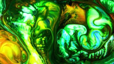 Soyut Renkli Boya Mürekkebi Patlaması Psikedelik Patlama Hareketi.