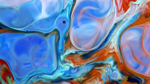 色彩艳丽的油漆水墨爆炸扩散心理发作运动 — 图库视频影像