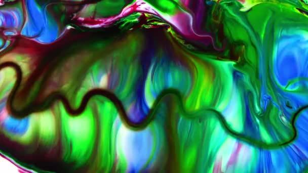 Abstrait Coloré Peinture Encre Explosion Diffusion Psychédélique Souffle Mouvement — Video