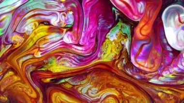 Soyut Renkli Ters Boya Patlaması Yayılma ve Doku.