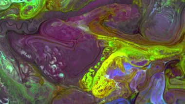 Yavaş Hareketli Makro Desen Sanatsal Kavramsal Renk Yüzey Taşıyıcı Yüzey Sıvı Boya Sıçratma Sanatı DokusuName.