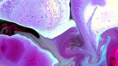 Yavaş Hareketli Makro Desen Sanatsal Kavramsal Renk Yüzey Taşıyıcı Yüzey Sıvı Boya Sıçratma Sanatı DokusuName.