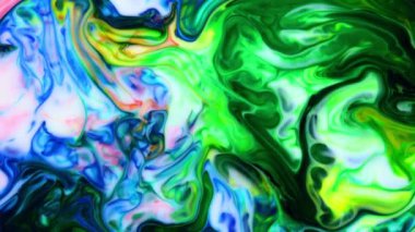 Yavaş Hareketli Makro Desen Sanatsal Kavramsal Renk Yüzey Taşıyıcı Yüzey Sıvı Boya Sıçratma Sanatı DokusuName.