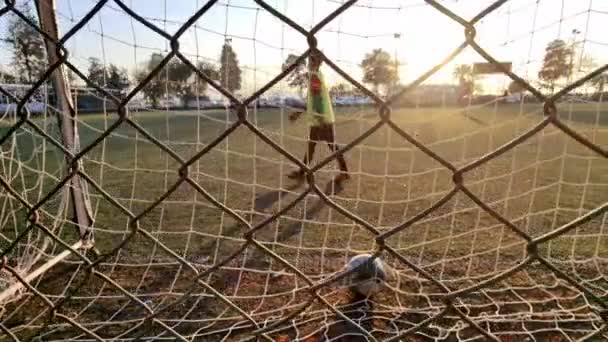 Футбольный Матч Молодёжи Кулисами — стоковое видео