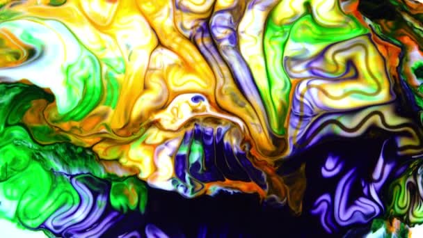 Αφηρημένη Πολύχρωμο Χρώμα Χρώμα Μελάνι Έκρηξη Διάχυση Psychedelic Blast Κίνημα — Αρχείο Βίντεο