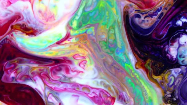 Abstract Colorful Color Paint Ink Explode Diffusion Psychedelic Blast Movement — Vídeo de stock