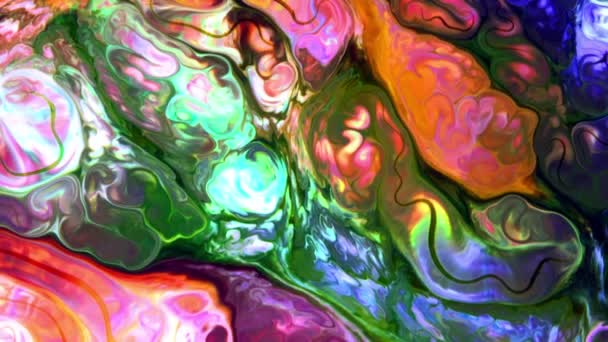 抽象カラフルなカラーペイントインク爆発拡散サイケデリックブラスト運動 — ストック動画
