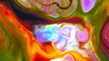 Renkli Boya Akışı Arkaplan Doku Görüntüsü Yayılıyor.