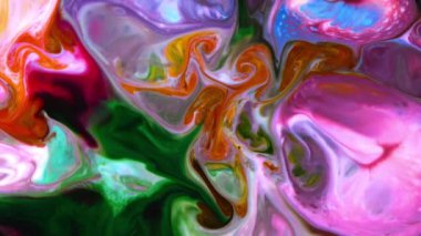 Çok Güzel Mürekkep Soyut Psikedelik Kozmos Sıvı Hareketli Galaktik Doku Görüntüsü.