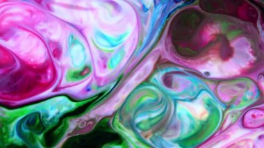Çok Güzel Mürekkep Soyut Psychedelic Boya Sıvı Hareket Arka Plan Doku Video.