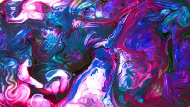 Tinta Muito Agradável Abstrato Psicodélico Pintura Líquida Movimento Fundo Textura — Vídeo de Stock