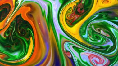 Very Nice Ink Abstract Psychedelic Paint Liquid Motion Background Texture 4k Video.