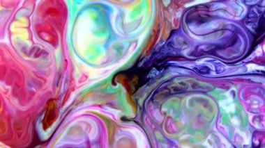 Very Nice Ink Abstract Psychedelic Paint Liquid Motion Background Texture 4k Video.